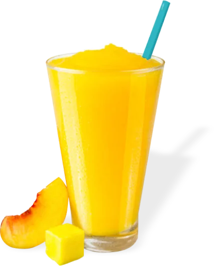 Peach smoothie with phade straw
